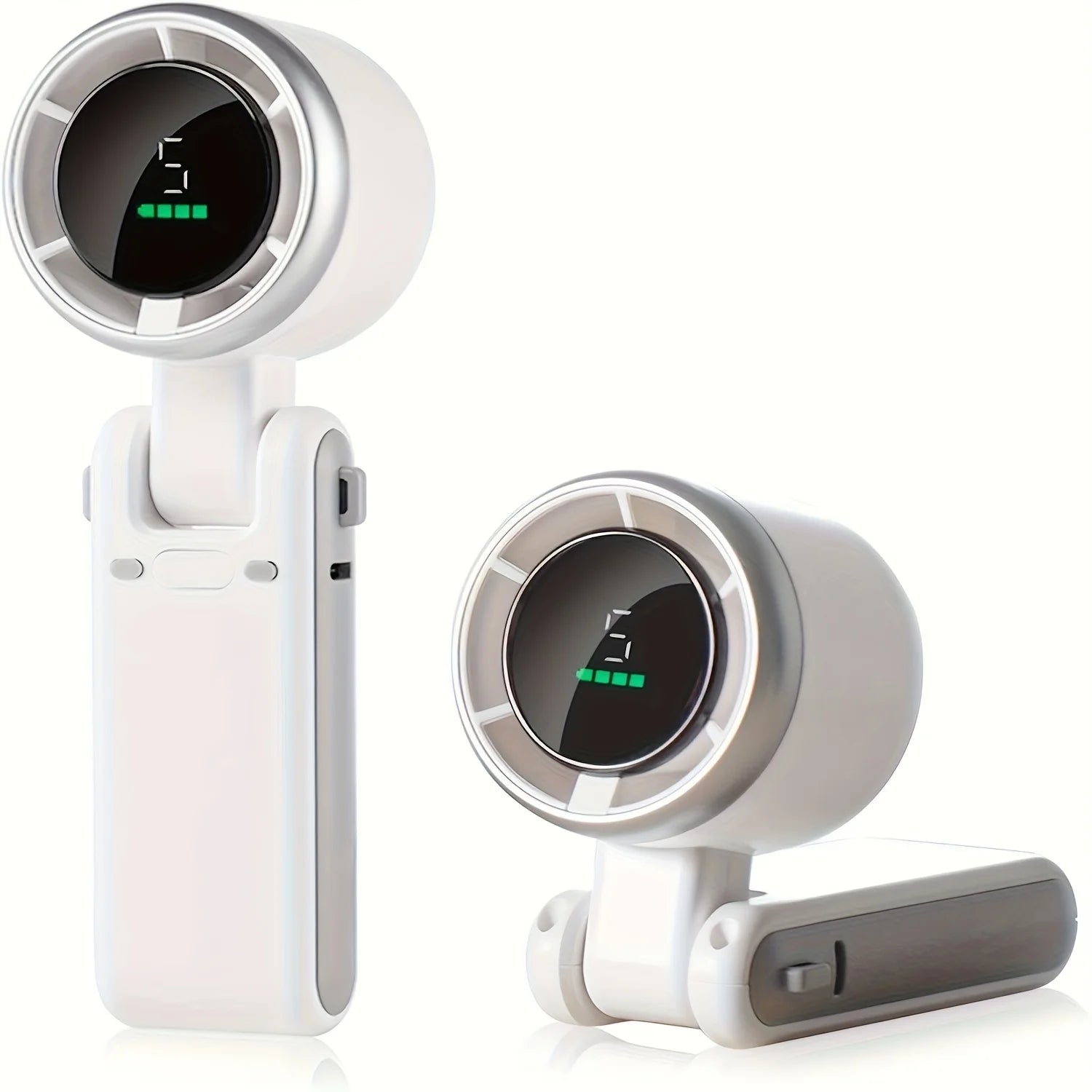Handheld Fan Portable Foldable USB Rechargeable, Ultra Quiet 5-speed Adjustable, 1200mAh Battery (10 Hours Running Time)