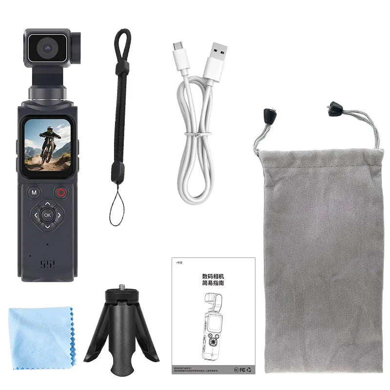 4K Pocket Gimbal Camera – Auto Tracking & WiFi